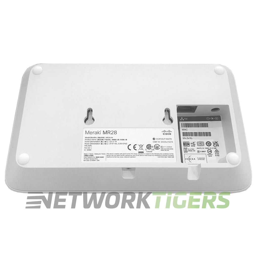 NEW Cisco Meraki MR28-HW Wi-Fi 6 802.11ax Int Ant Unclaimed WAP w/ Mount Plate