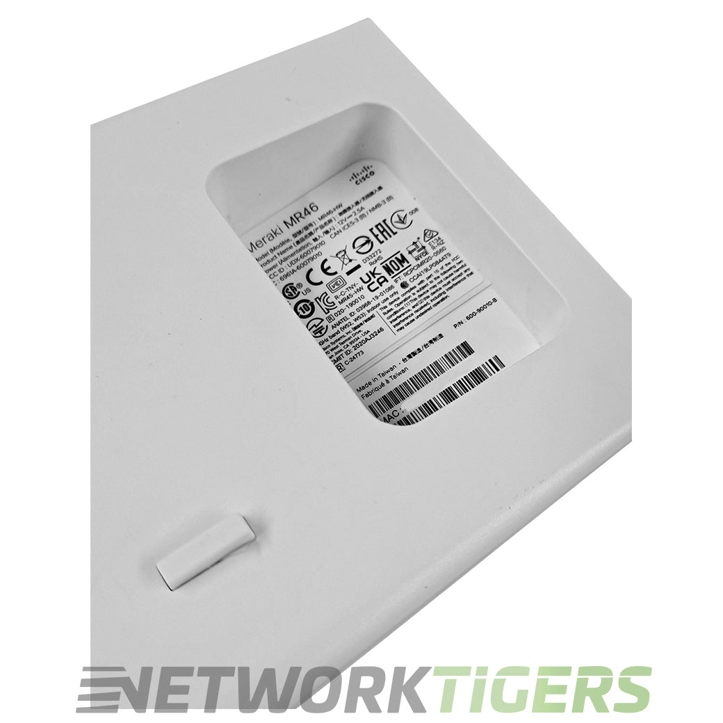 Cisco Meraki MR46-HW Wi-Fi 6 802.11ax Internal Ant Unclaimed WAP - With Mounts