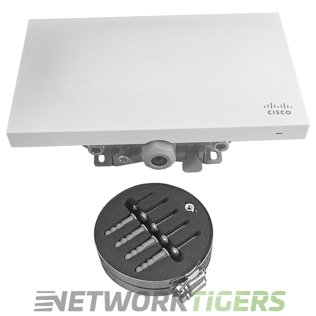 Cisco Meraki MR74-HW Wi-Fi 5 802.11ac Ext Ant Unclaimed Outdoor WAP w/ Mounts