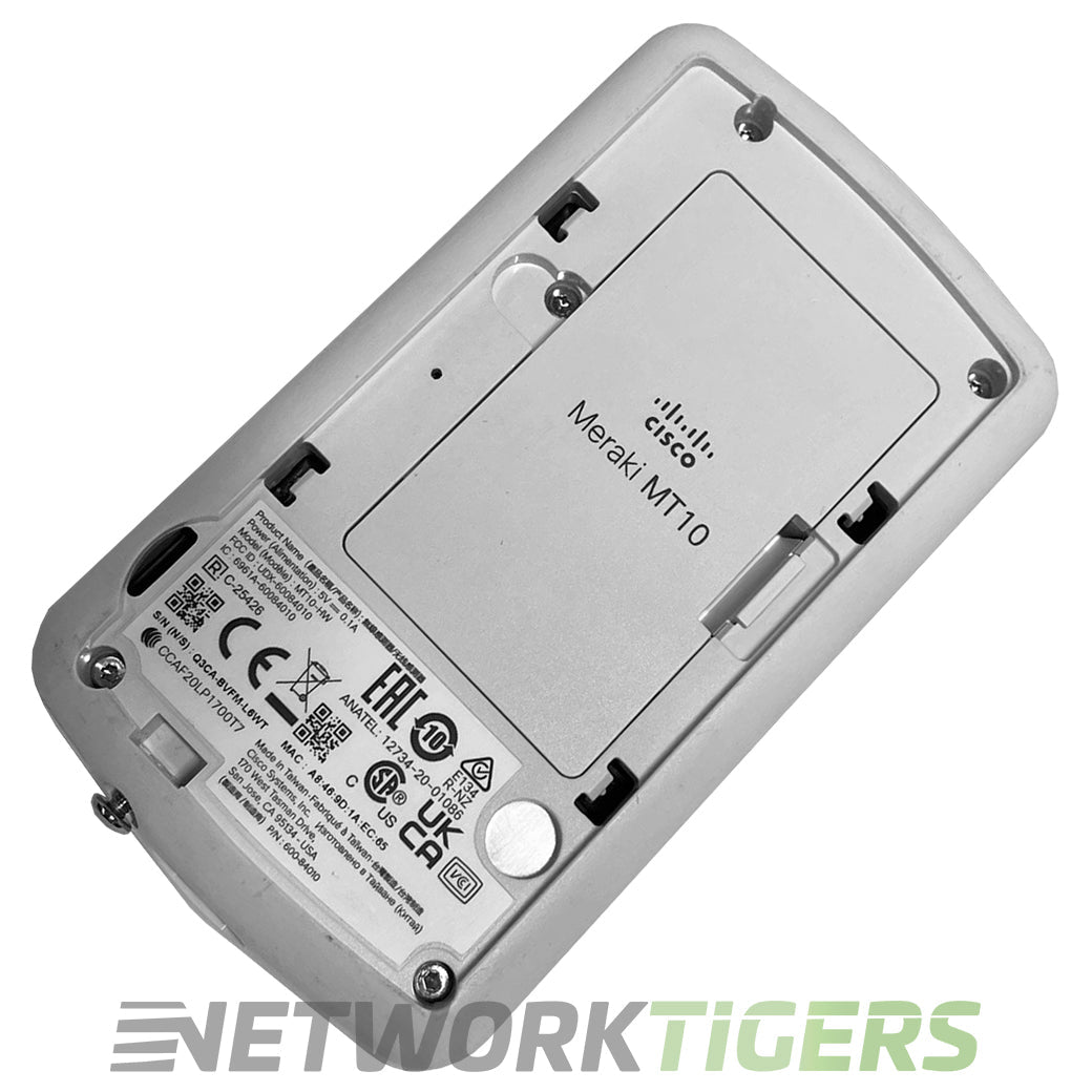 Cisco MT10-HW Meraki Cloud-Managed Indoor Temperature and Humidity Sensor