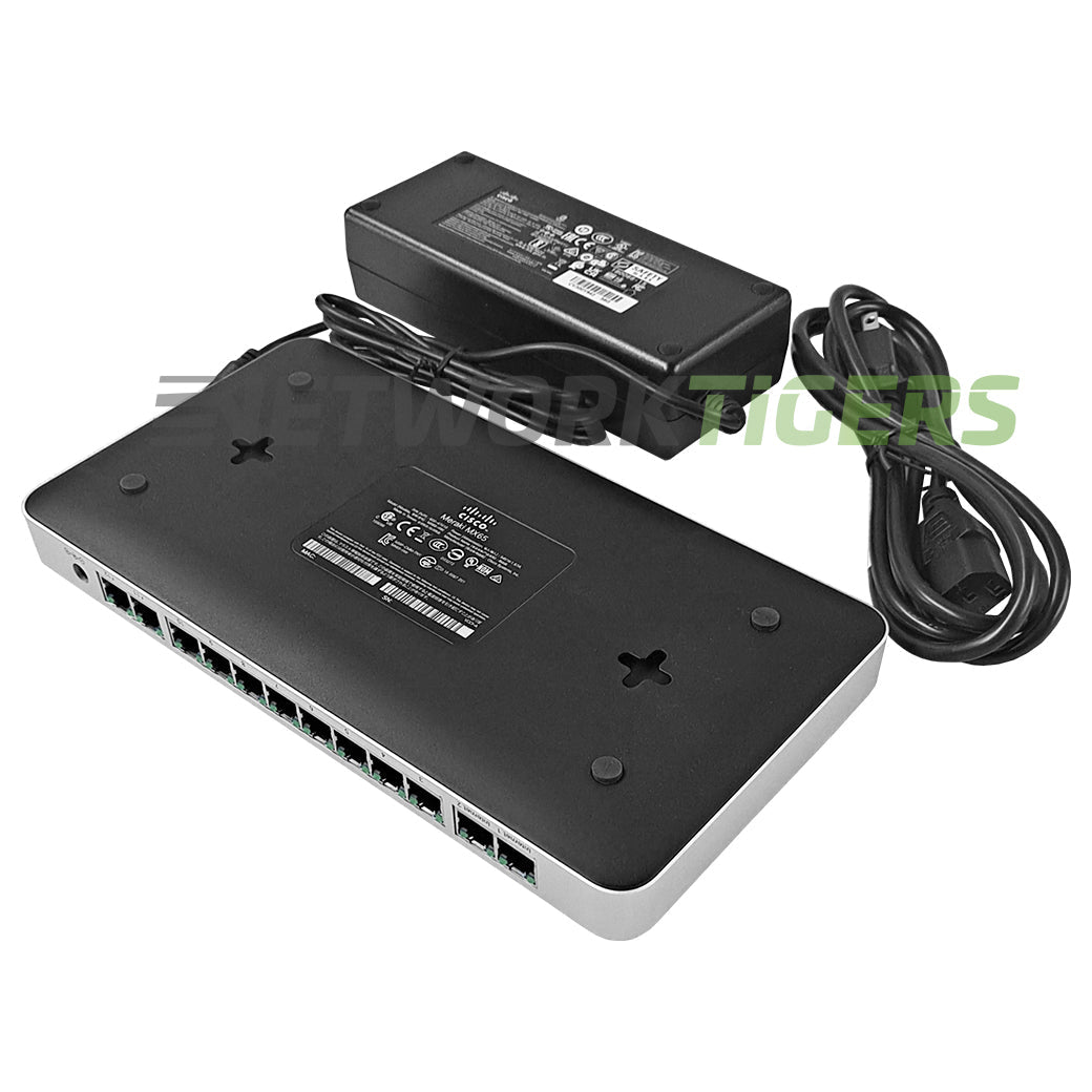 Cisco Meraki MX65-HW 250 Mbps 10x 1 GB RJ45 LAN Unclaimed Firewall w/Adapter