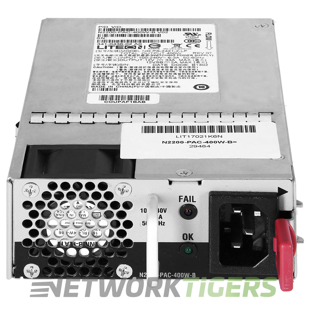 Cisco N2200-PAC-400W 400W AC Back-to-Front Airflow Switch Power Supply