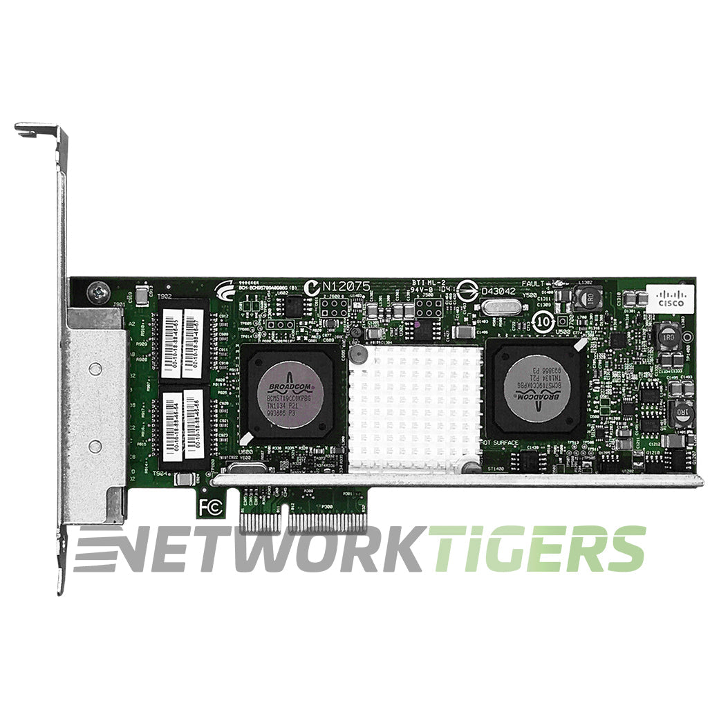 Cisco N2XX-ABPCI03-M3 Broadcom 5709 4x 1Gb w/TOE iSCSI Server Network Card