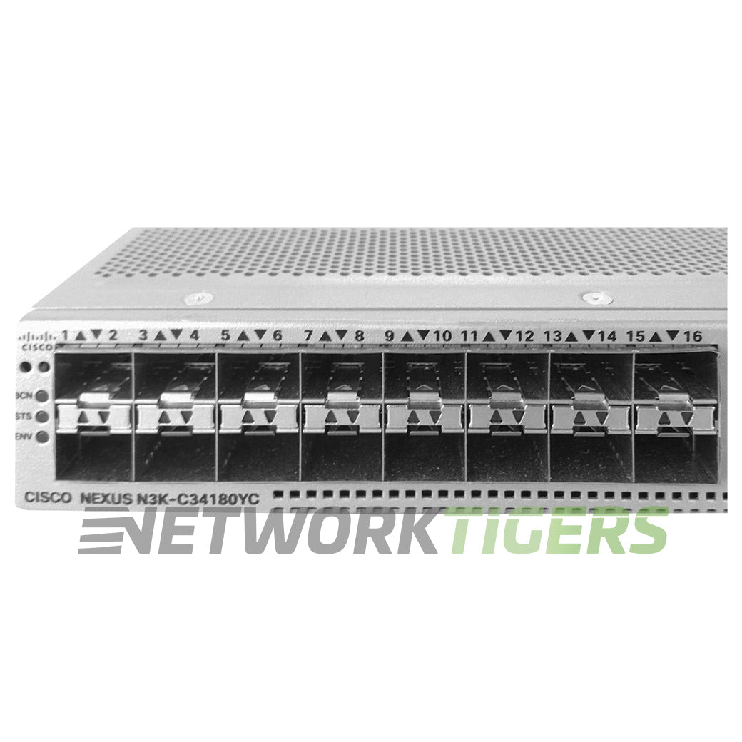 NEW Cisco N3K-C34180YC 48x 25GB SFP+ 6x 100GB QSFP28 Front-to-Back Air Switch