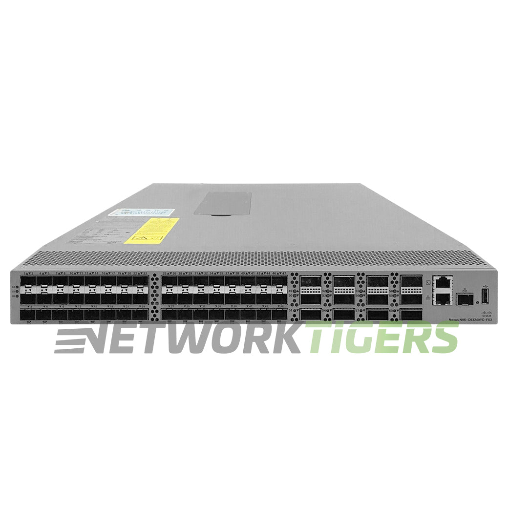 NEW Cisco N9K-C93240YC-FX2 48x 25GB SFP 12x 100GB QSFP28 B-F Airflow Switch