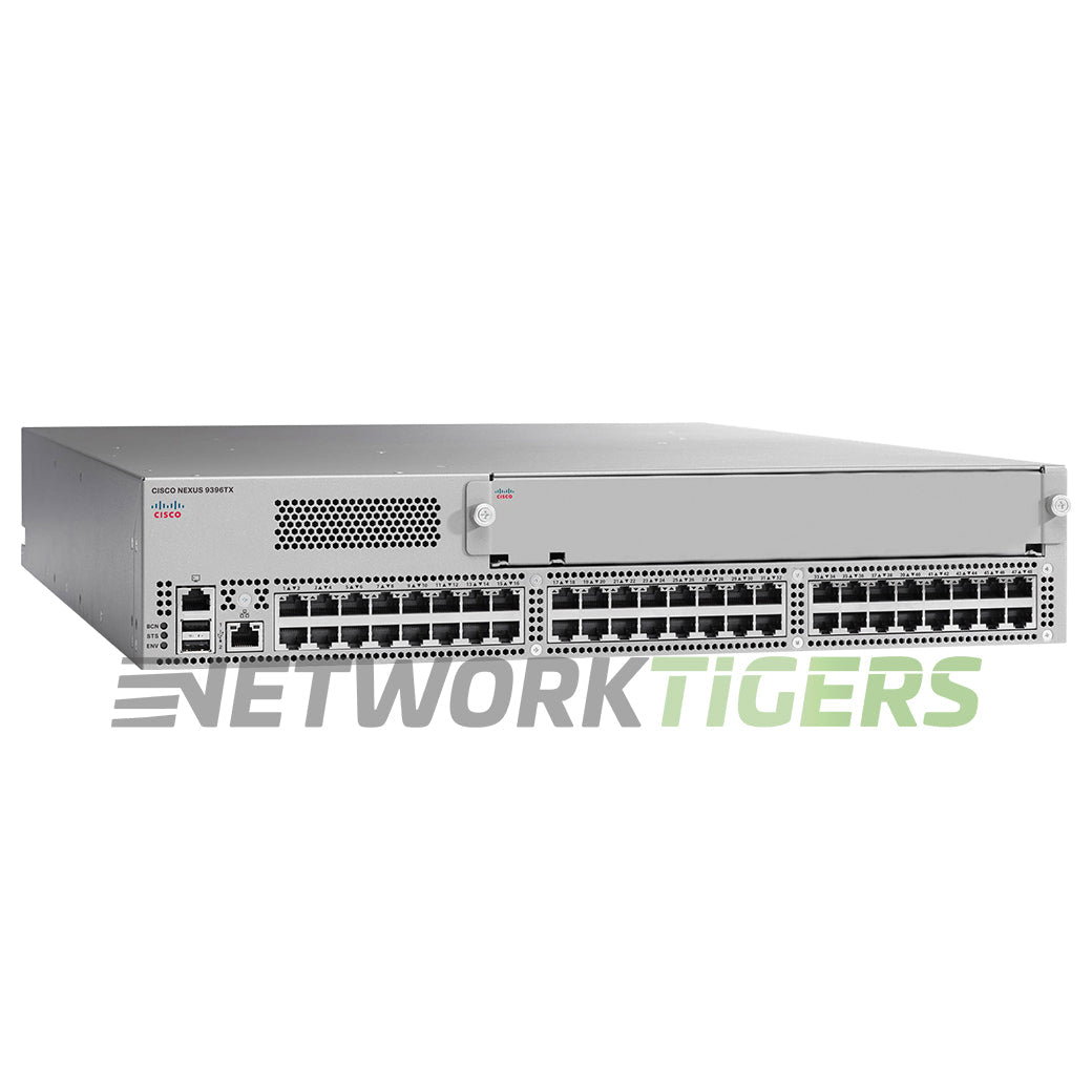 Cisco N9K-C9396TX Nexus 9300 48x 10GB RJ45 12x 40GB QSFP+ F-B Airflow Switch