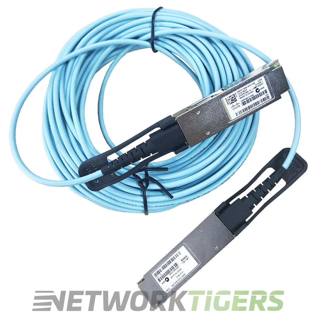 NEW Cisco QSFP-100G-AOC15M 15m 100GB QSFP28 Active Optical Cable