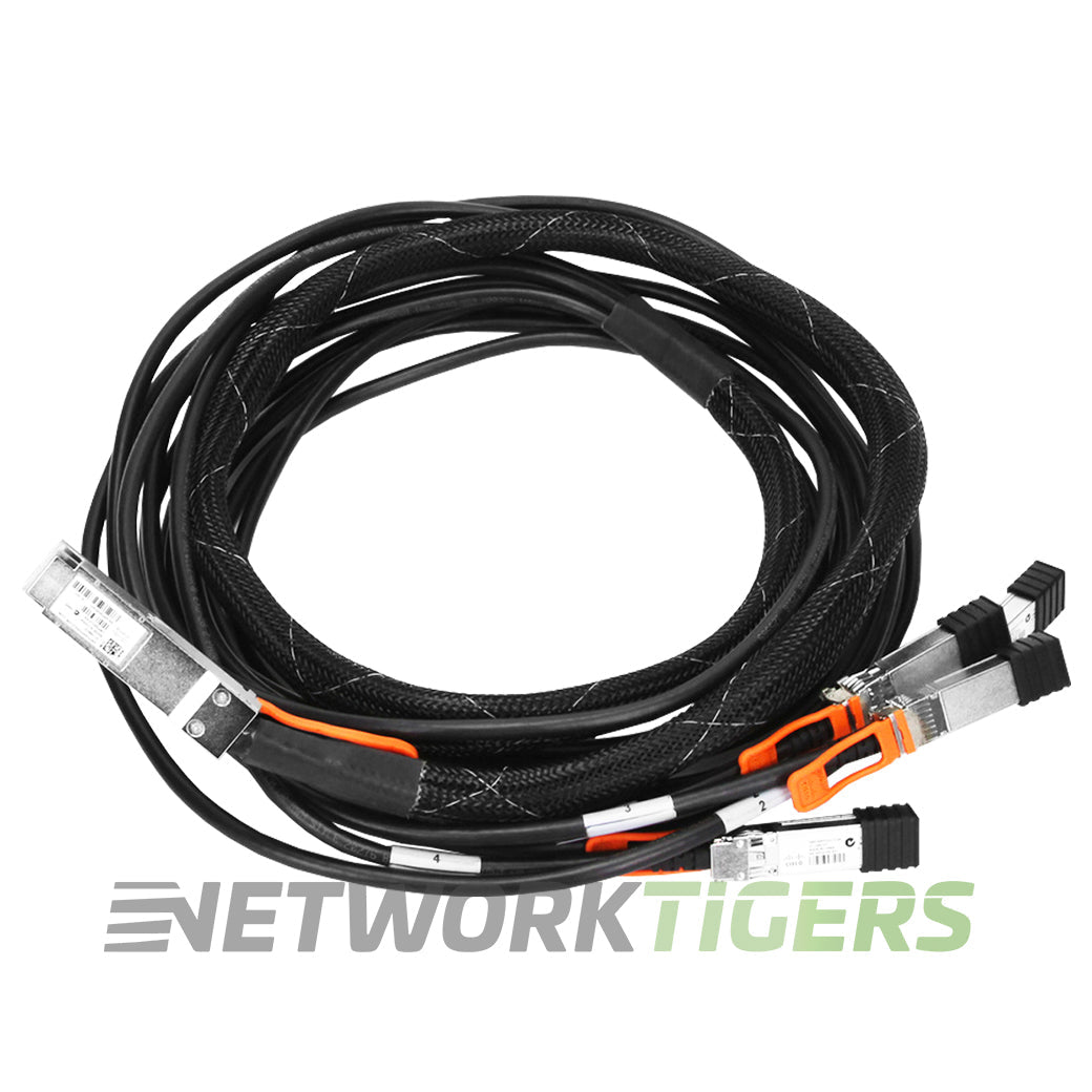 NEW Cisco QSFP-4SFP25G-CU3M 3m 1x 100GB QSFP28 to 4x 25GB SFP28 Breakout Cable