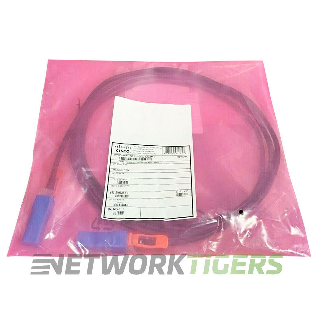 NEW Cisco SFP-H25G-CU3M 3m 25GB SFP28 Direct Attach Copper Cable