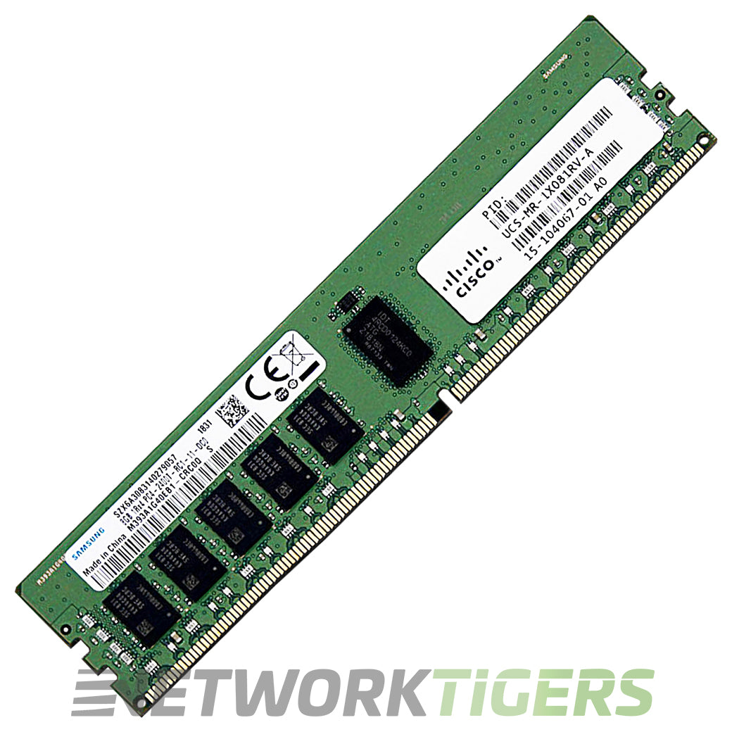 NEW Cisco UCS-MR-1X081RV-A 8GB DDR4-2400-MHz RDIMM/PC4-19200/Single Rank Memory