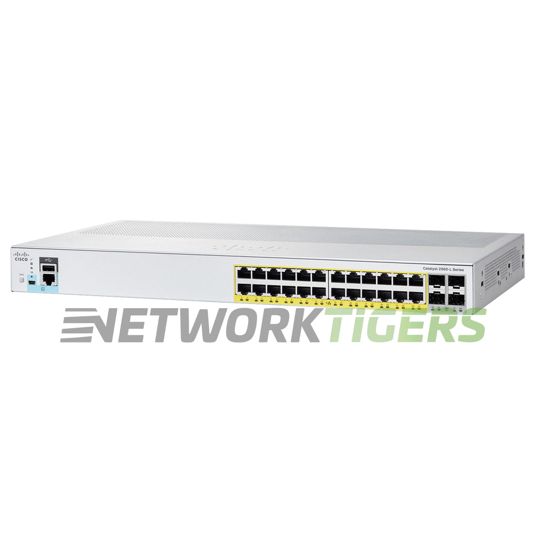 NEW Cisco WS-C2960L-24PS-LL 24x 1GB PoE+ RJ45 4x 1GB SFP Switch