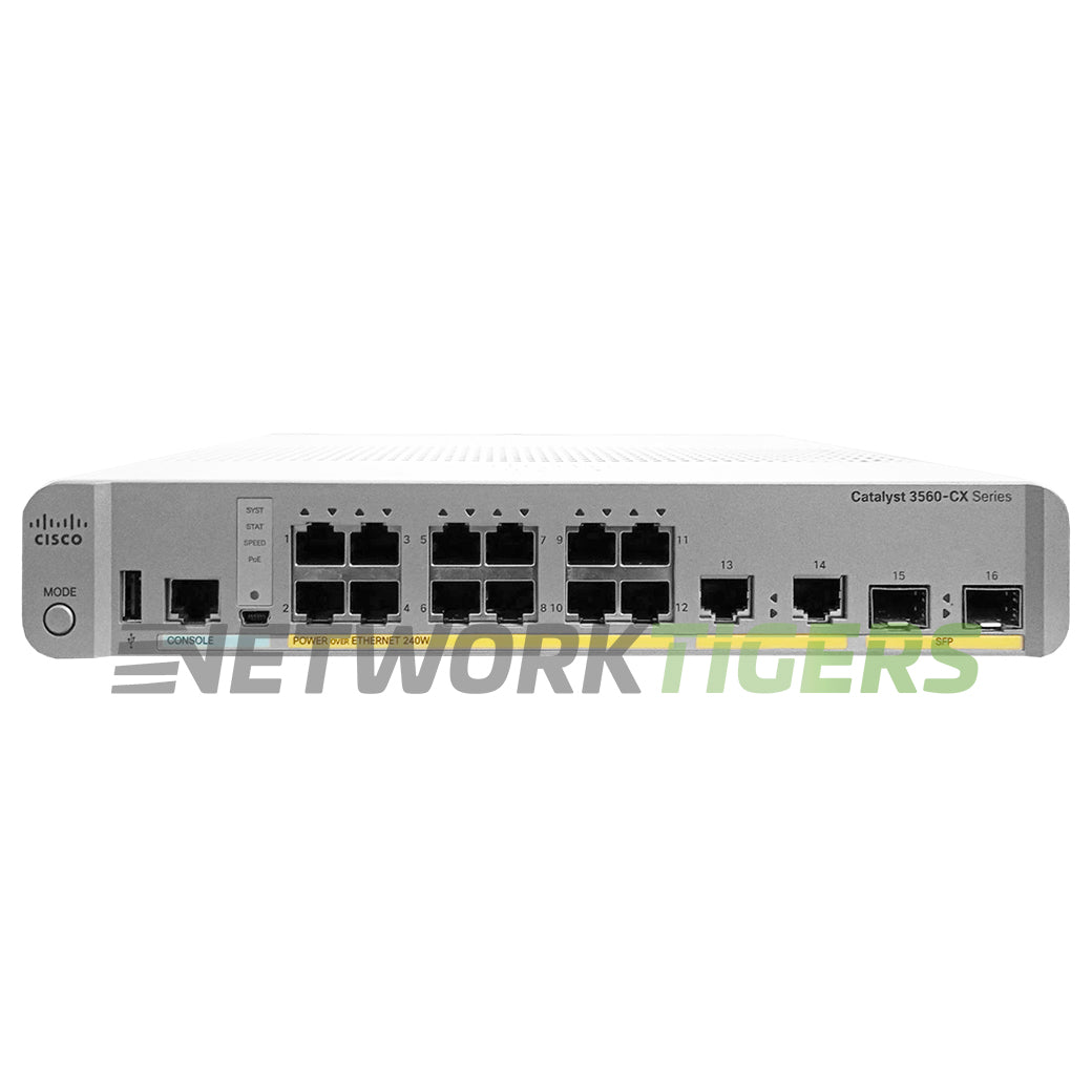 NEW Cisco WS-C3560CX-12PC-S 12x 1GB PoE+ RJ45 2x SFP 2x RJ45 Switch