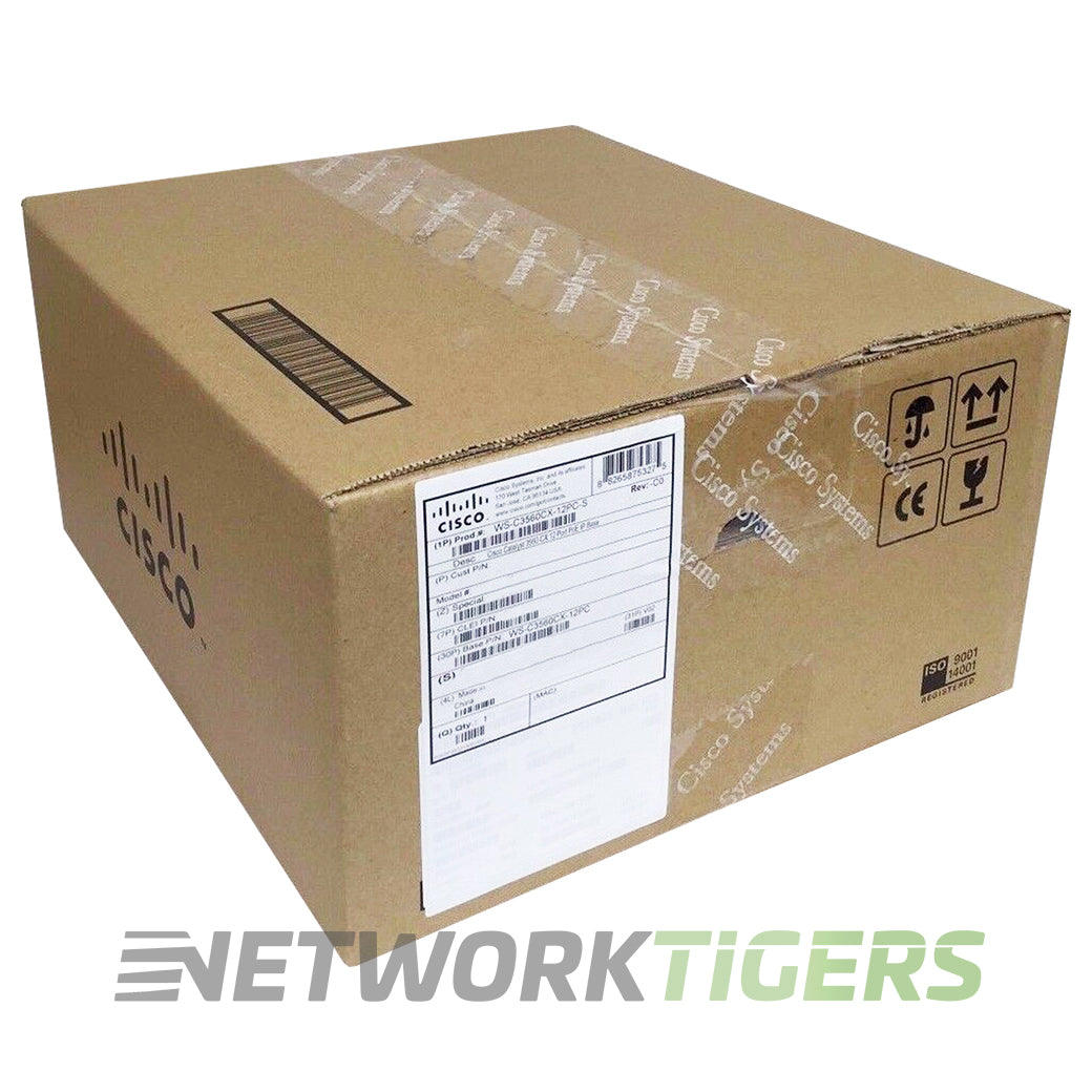 NEW Cisco WS-C3560CX-12PC-S 12x 1GB PoE+ RJ45 2x SFP 2x RJ45 Switch