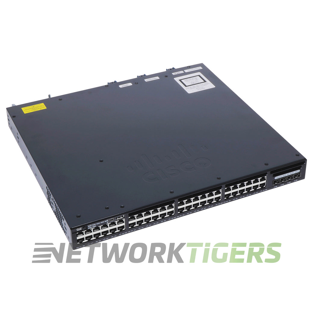 NEW Cisco WS-C3650-48PQ-E 48x 1GB PoE+ RJ45 4x 10GB SFP+ Switch