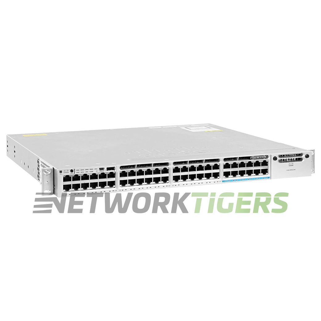 Cisco WS-C3850-12X48U-S 48x (12x MultiGB) UPoE RJ45 1x Mod Slot Switch