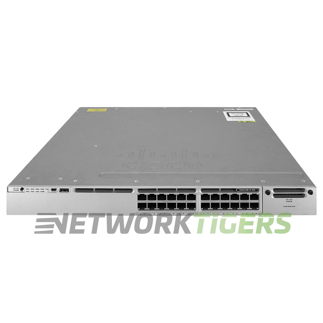 NEW Cisco WS-C3850-24P-S 24x 1GB PoE+ RJ45 1x Free Module Slot Switch