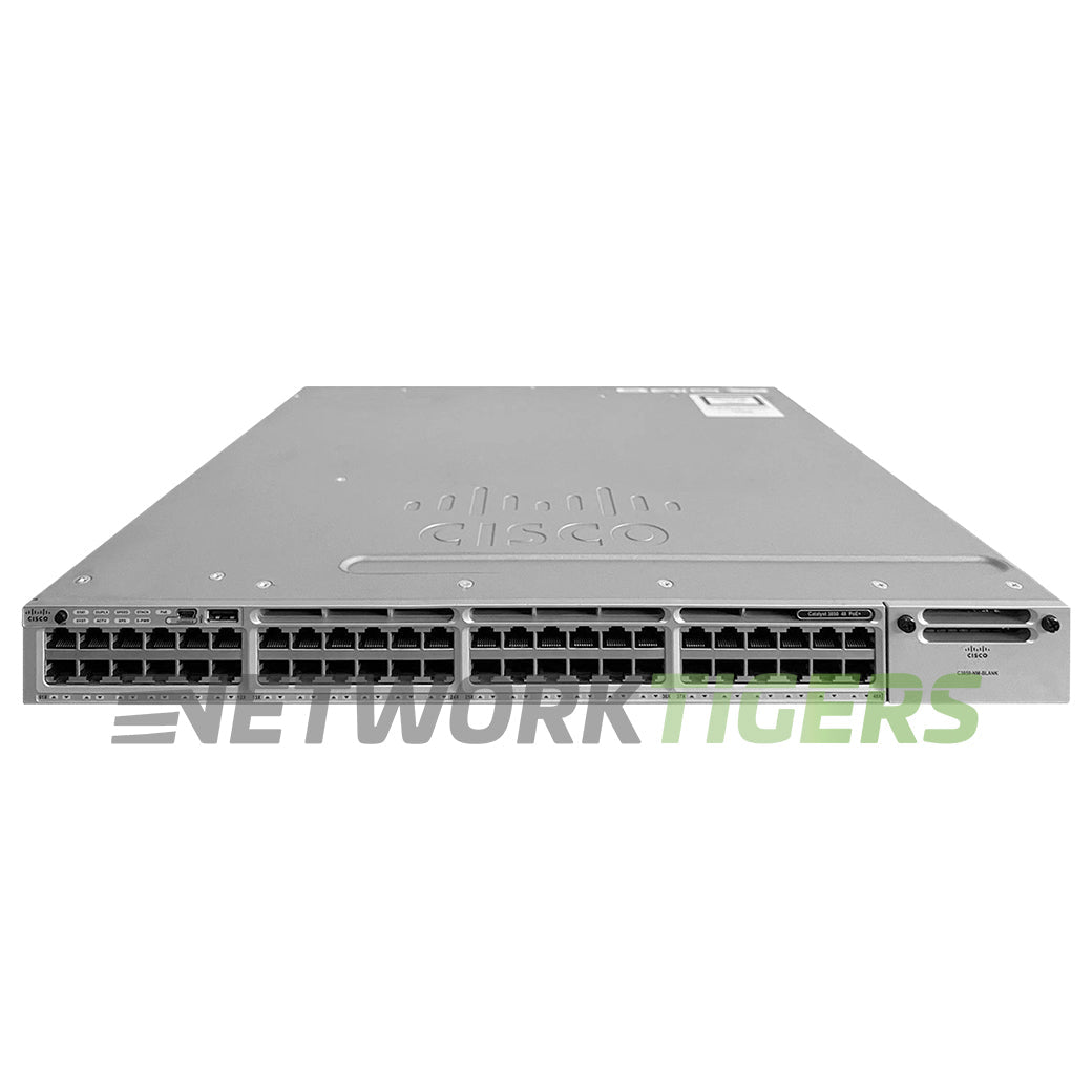 NEW Cisco WS-C3850-48P-S 48x 1GB PoE+ RJ45 1x Expansion Module Slot Switch
