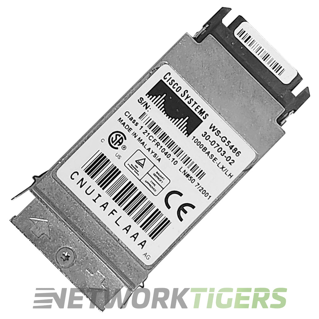 Cisco WS-G5486 1GB BASE-LX/LH 1310mm SMF and MMF GBIC Transceiver