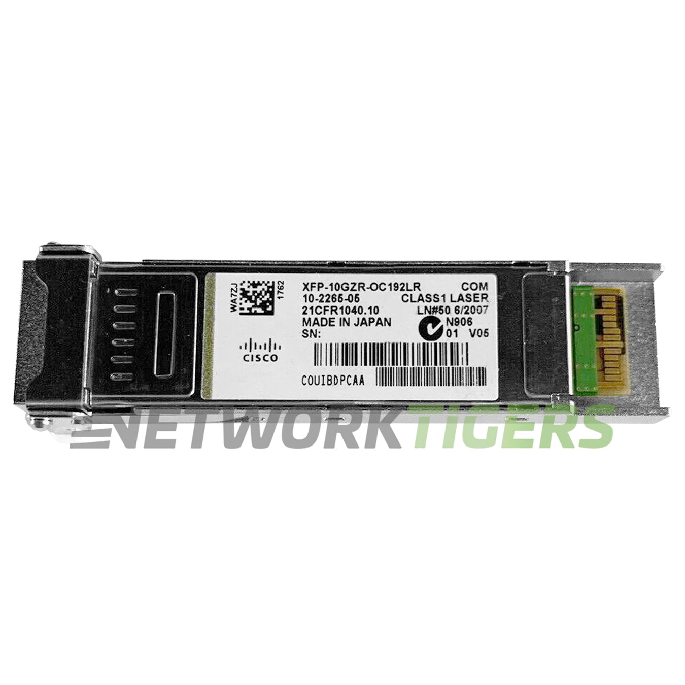Cisco XFP10GZR192LR-RGD 10GB BASE-ZR 1550nm 80km DOM SMF XFP Transceiver