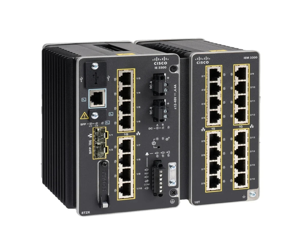 Cisco IE-3300-8T2S-E Catalyst IE3300 Rugged Managed Industrial Ethernet Switch with 8 RJ45 and 2 SFP Ports