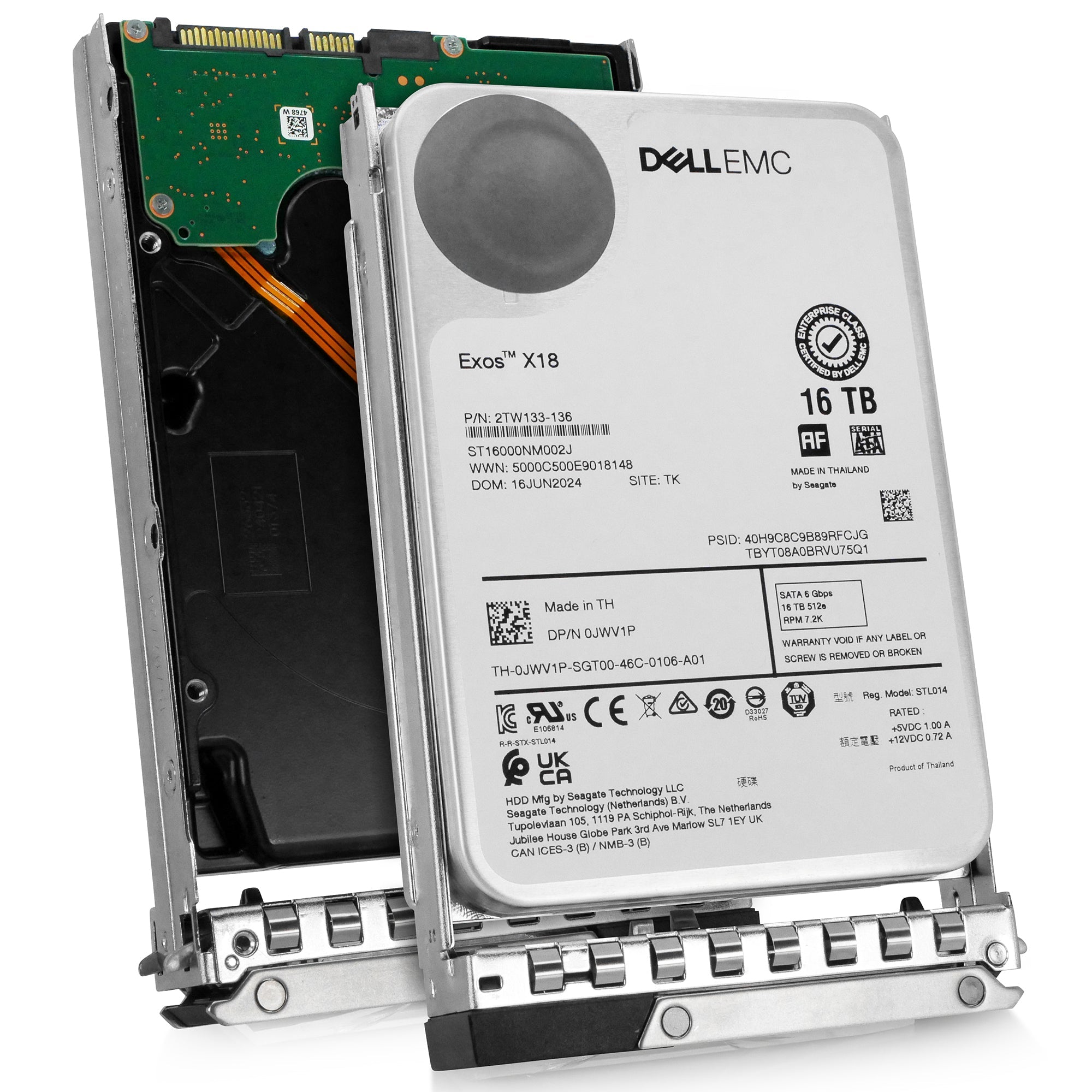 Dell G14 400-BNXC 16TB 7.2K RPM SATA 6Gb/s 512e 3.5in Hard Drive