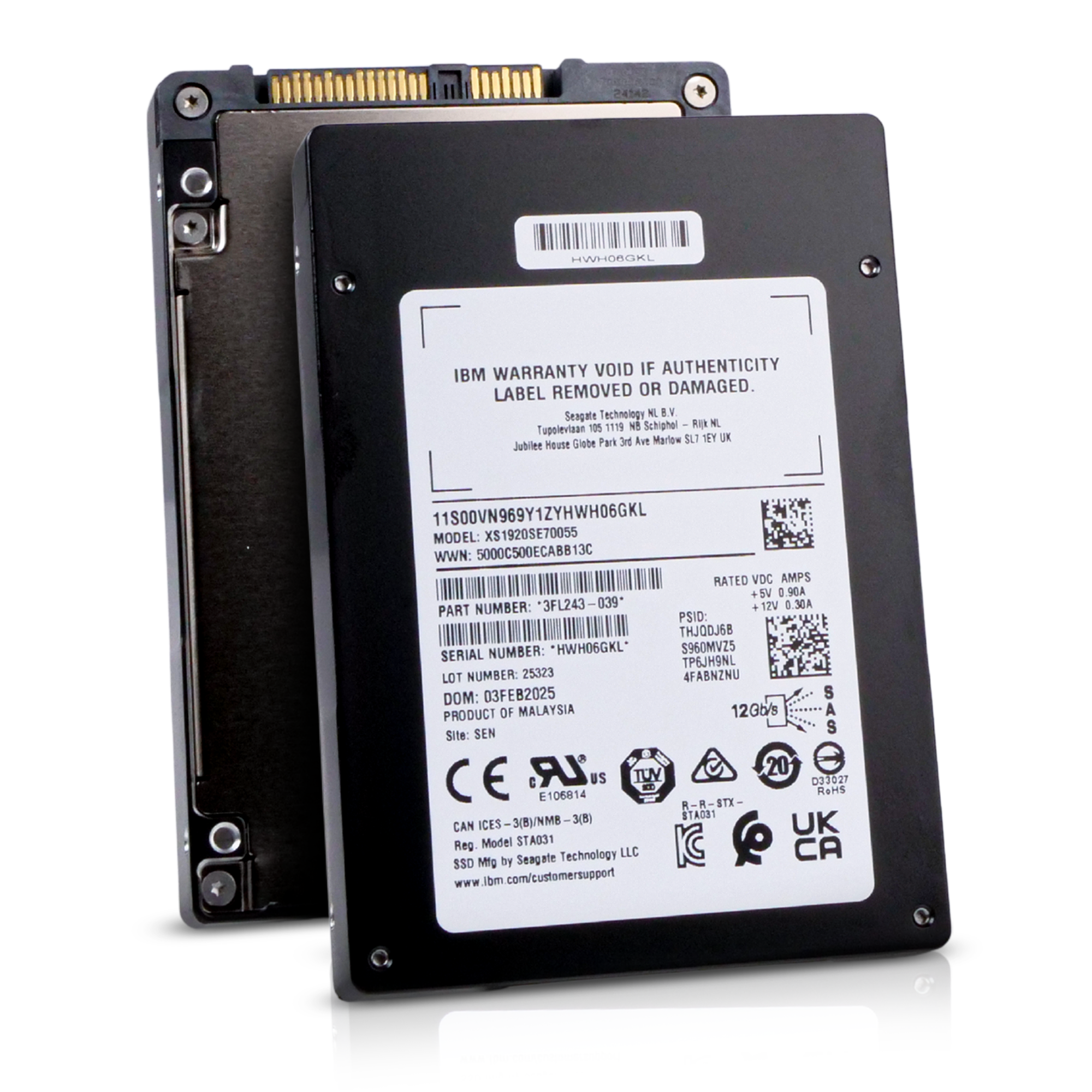 Seagate Nytro 3350 XS1920SE70055 1.92TB 1 DWPD SAS 12Gb/s 3D eTLC 2.5in IBM SSD