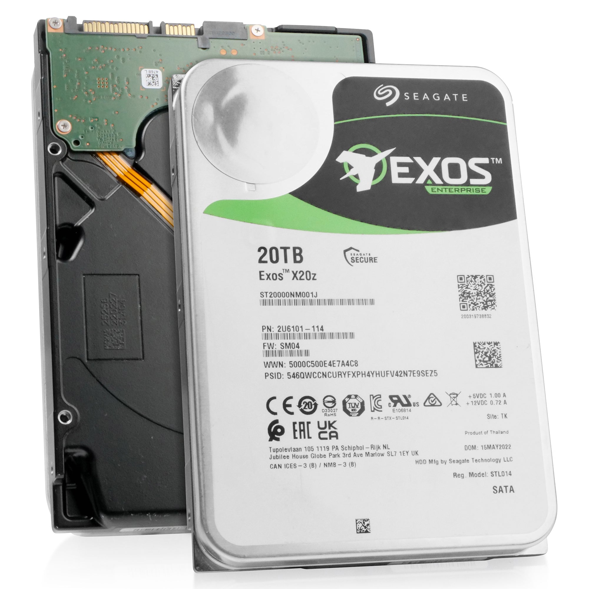 Seagate Exos X20z Host Managed SMR ST20000NM001J 20TB 7.2K RPM SATA 6Gb/s 3.5in Hard Drive