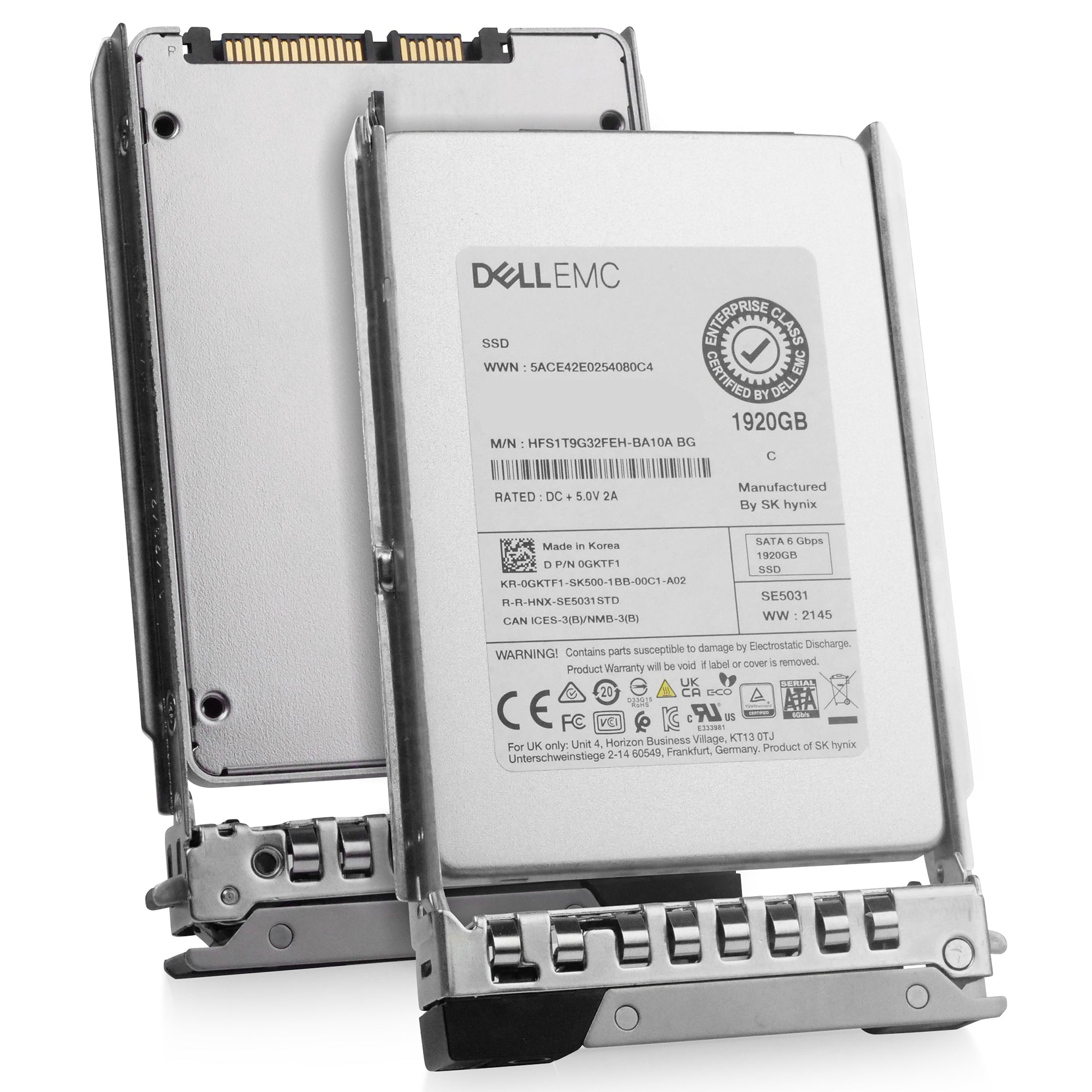 Dell G14 F8N2K 1.92TB 3 DWPD SATA 6Gb/s Mixed-Use 3D TLC 2.5in Refurbished SSD