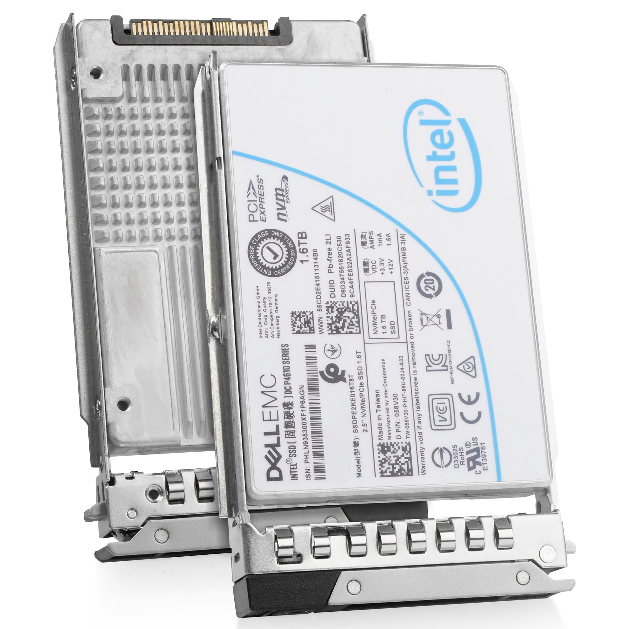 Dell G14 W54RT 1.6TB 3 DWPD PCIe Gen 3.1 x4 4GB/s Mixed-Use 3D TLC U.2 NVMe 2.5in Refurbished SSD
