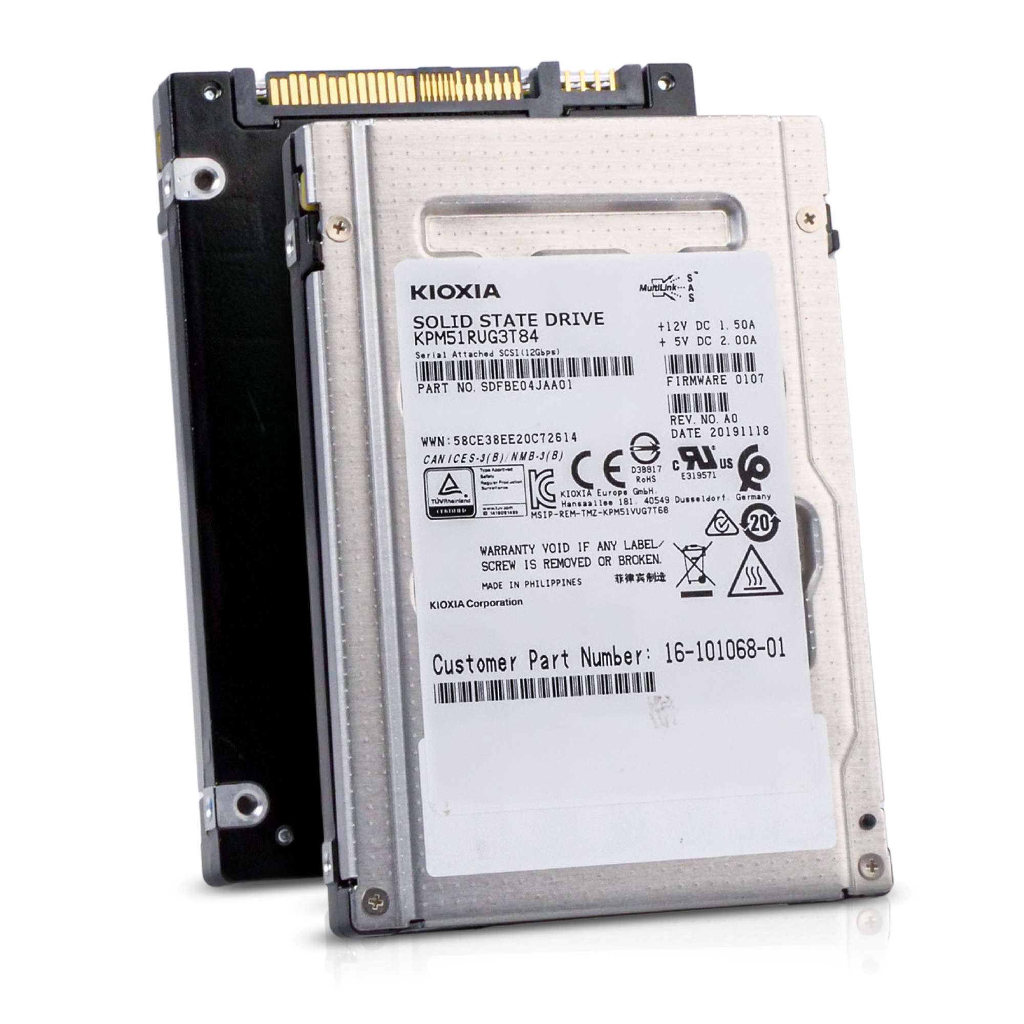 Kioxia KPM51RUG3T84 3.84TB SAS 12Gb/s 2.5" Refurbished SSD