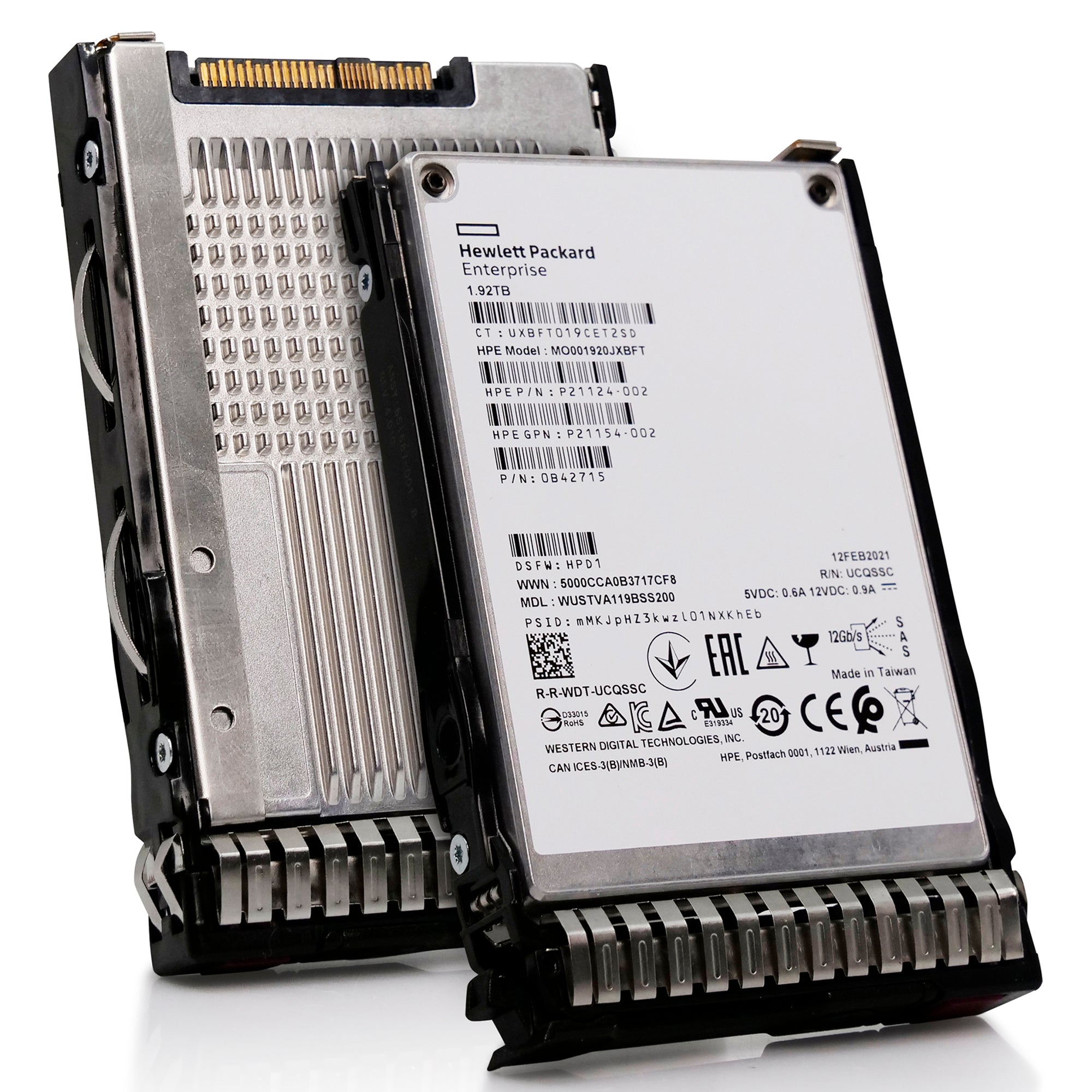 HP Generation 8 P21124-002 MO001920JXBFT 1.92TB 1 DWPD SAS 12Gb/s 3D TLC 2.5in Solid State Drive