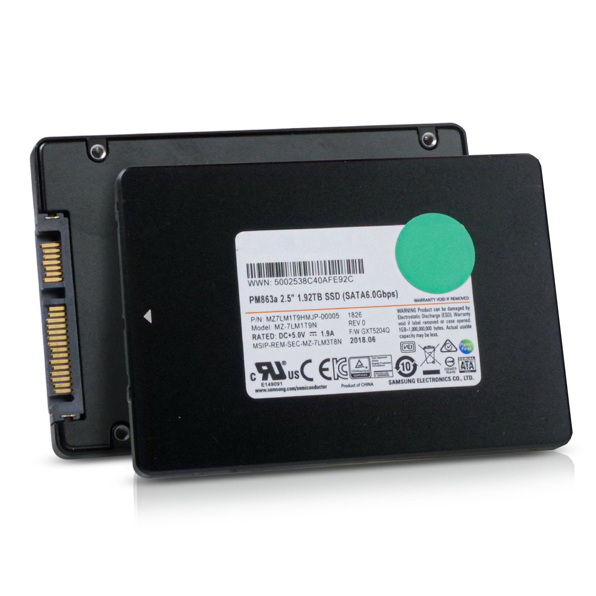 Samsung PM863a MZ7LM1T9HMJP 1.92TB SATA 6Gb/s 2.5" Read Intensive Refurbished SSD