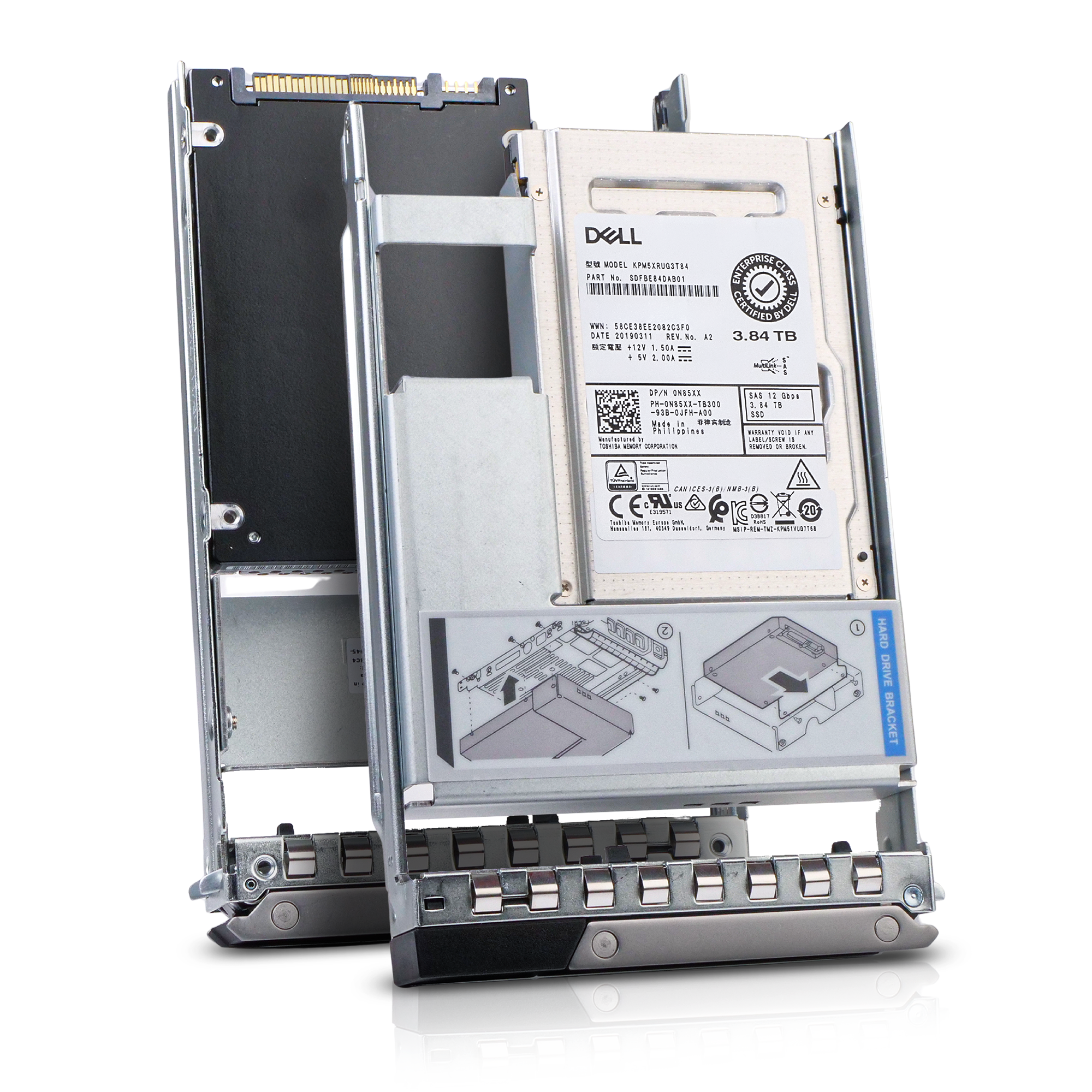 Dell G14 CFK84 3.84TB 1 DWPD SAS 12Gb/s Read Intensive 3D TLC Hybrid 3.5in SSD