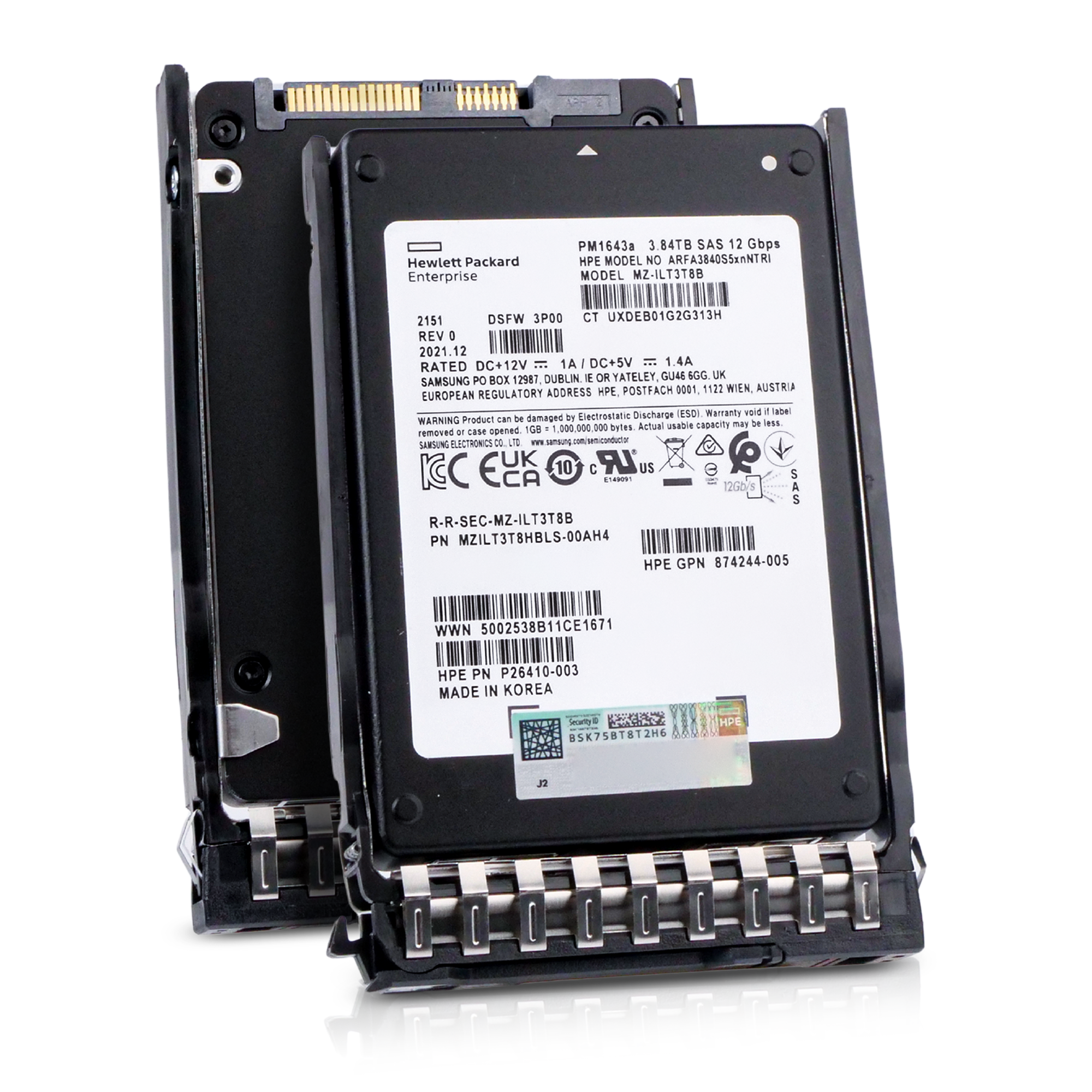 HP Generation 11 P41107-001 3.84TB 1 DWPD SAS 12Gb/s 3D TLC 2.5in Refurbished SSD