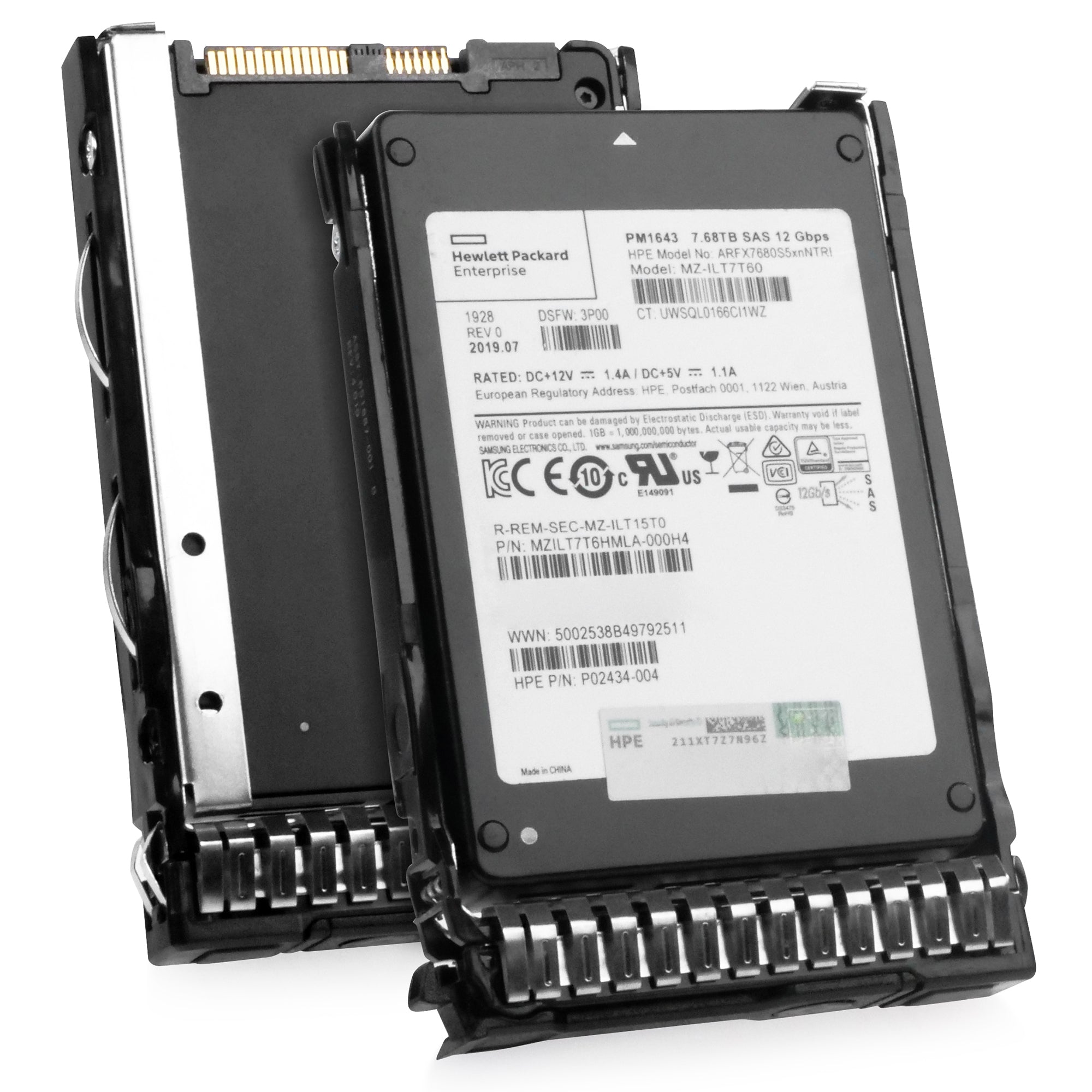 HP Generation 8 P19909-K21 7.68TB 1 DWPD SAS 12Gb/s 3D TLC 2.5in Refurbished SSD