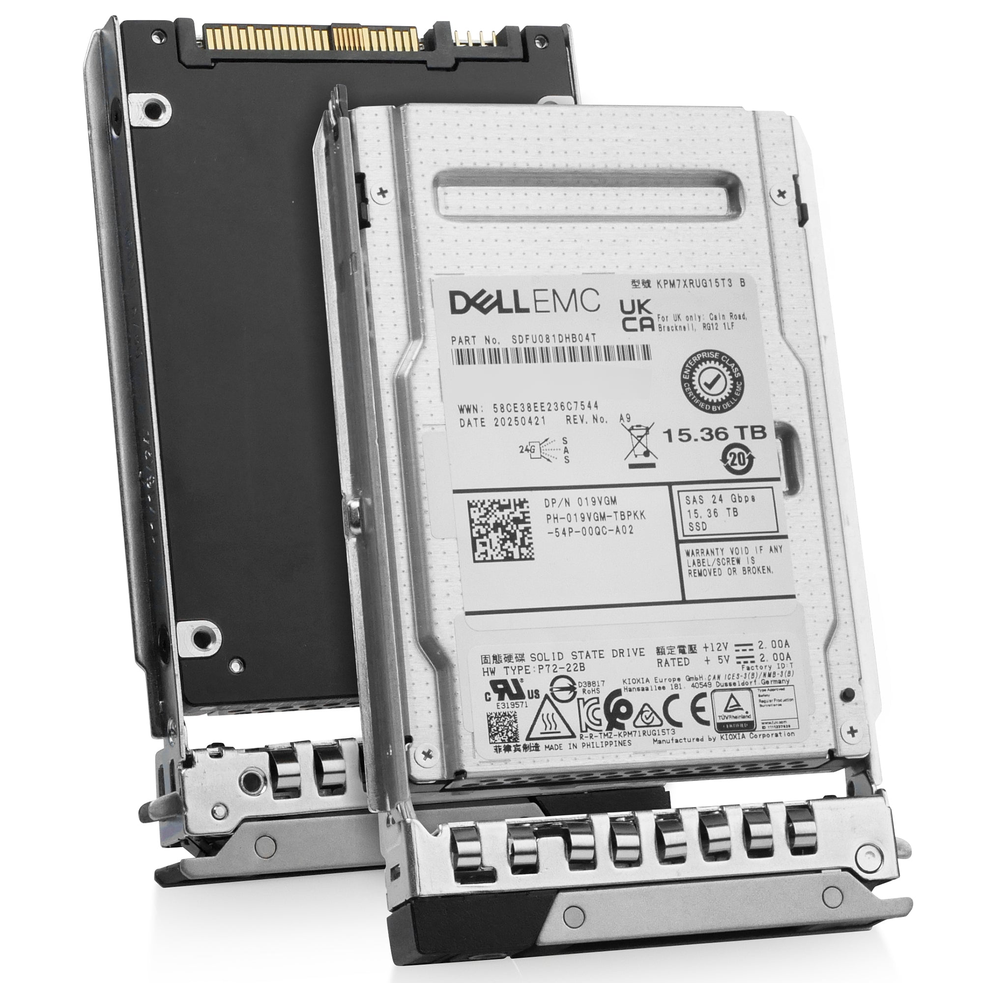 Dell G14 019VGM 15.36TB 1 DWPD SAS-4 24Gb/s 3D TLC 2.5in Refurbished SSD