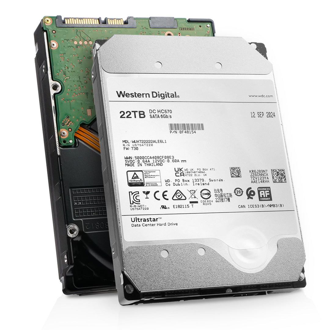 Western Digital Ultrastar DC HC570 WUH722222ALE6L1 0F48154 22TB 7.2K RPM SATA 6Gb/s 512e 3.5in Hard Drive