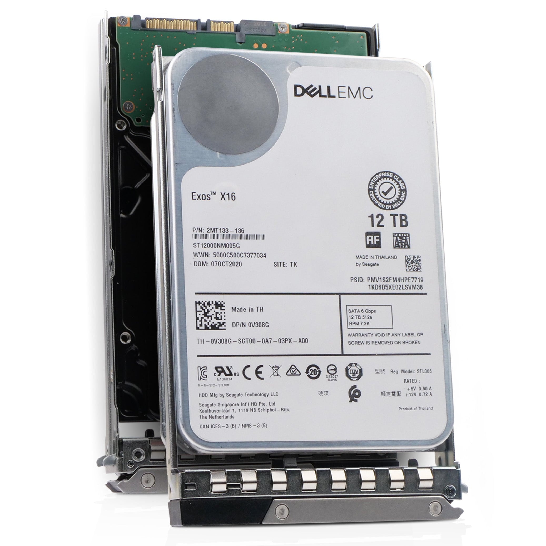 Dell G14 05C2XG 12TB 7.2K RPM SATA 6Gb/s 512e 256MB 3.5in Refurbished HDD