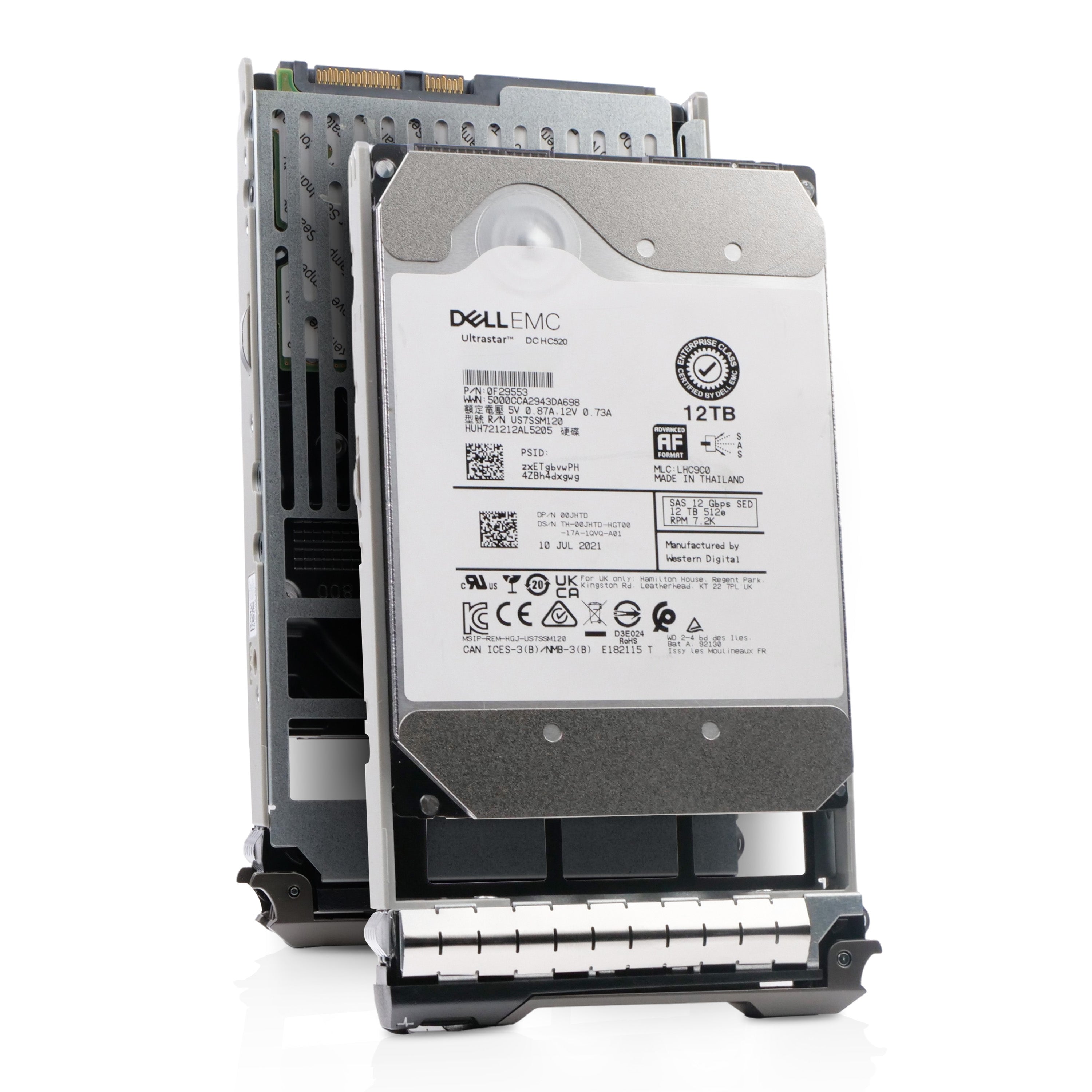 Dell G13 400-BXLE 12TB 7.2K RPM SAS 12Gb/s 512e 256MB 3.5in Refurbished HDD