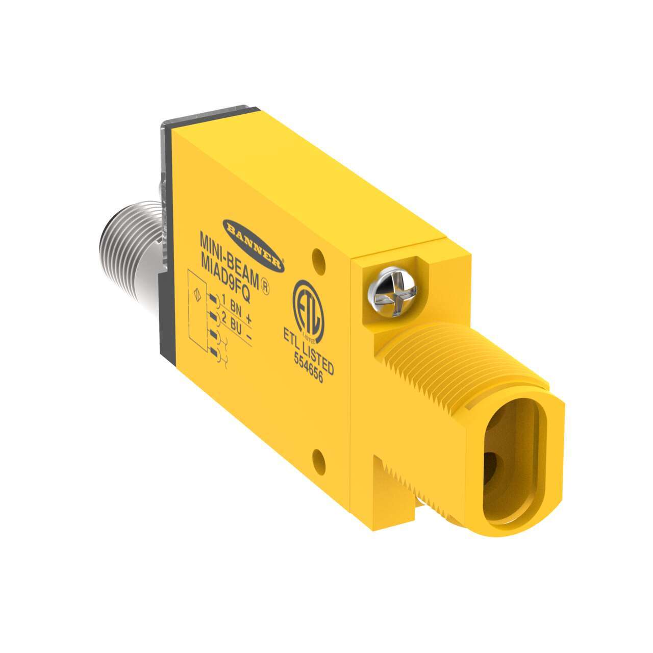 MIAD9FQ | Banner MINI-BEAM NAMUR Glass Fiber Sensor, 5–15 VDC