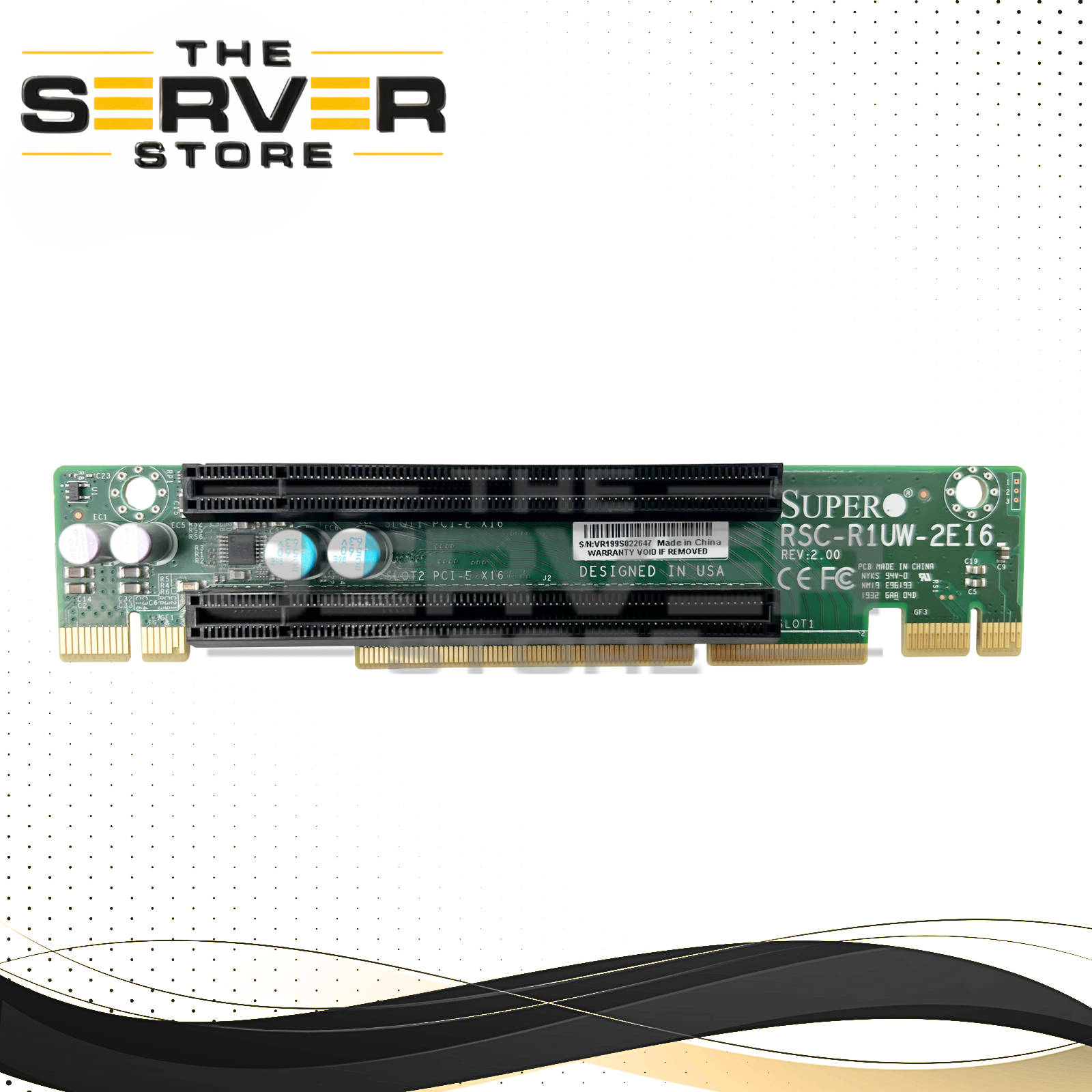 Supermicro 1U Server PCI-E X16 Riser Card (NO Bracket) RSC-R1UW-2E16
