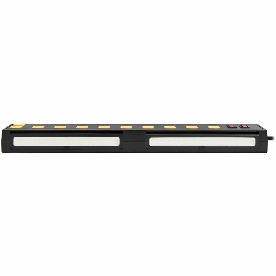 Eaton Tripp Lite Series Protect It! 10-Outlet Surge Protector with Swivel Light Bars - 5-15R Outlets, 2 USB Ports, 10 ft. (3 m) Cord, 4500 Joules, Black