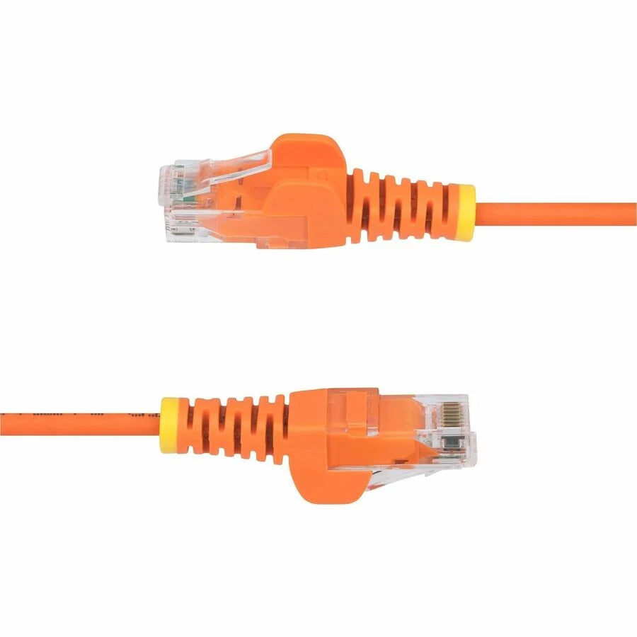 StarTech.com 5ft Orange Slim CAT6 Ethernet Cable, Slim Snagless RJ45, UTP, LSZH, 28AWG Bare Copper, Slim Network Patch Cord, Fluke Tested