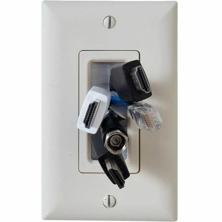 Sanus In-Wall Cable Management Brush Wall Plate - Antique White
