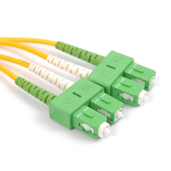 Fiber Optic Patch Cable, SC APC to SC APC, 3 meters, 3mm, Duplex, SM | Plus Corning® SMF-28® Ultra Fiber