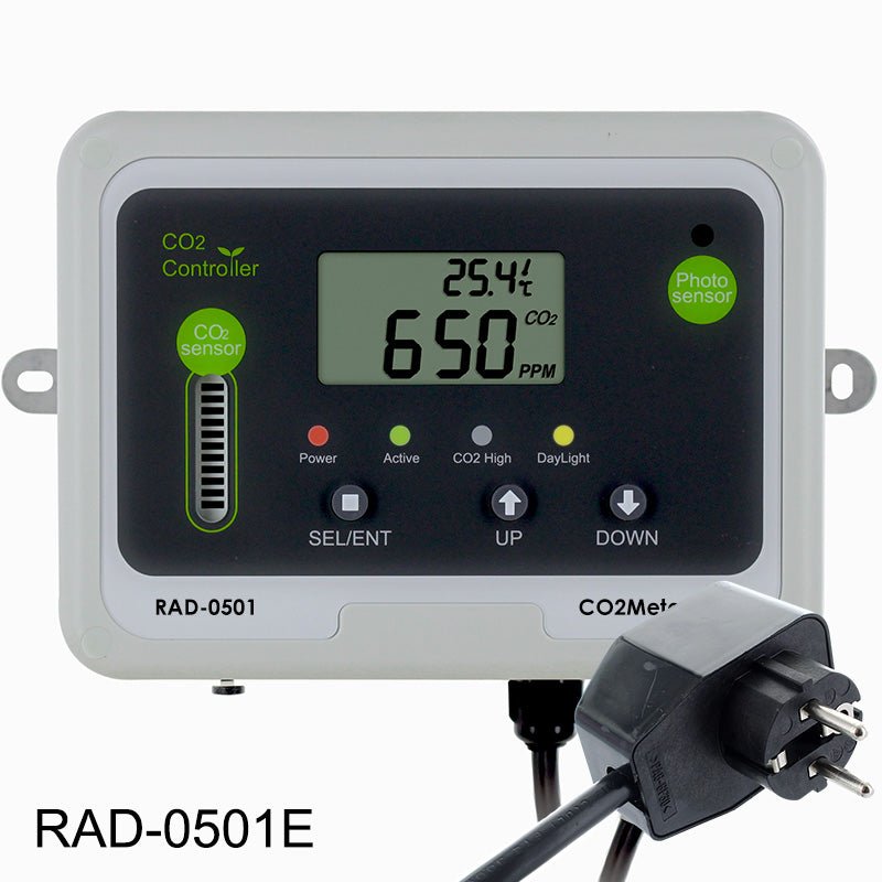 Day Night CO2 Monitor & Controller for Greenhouses - European Model