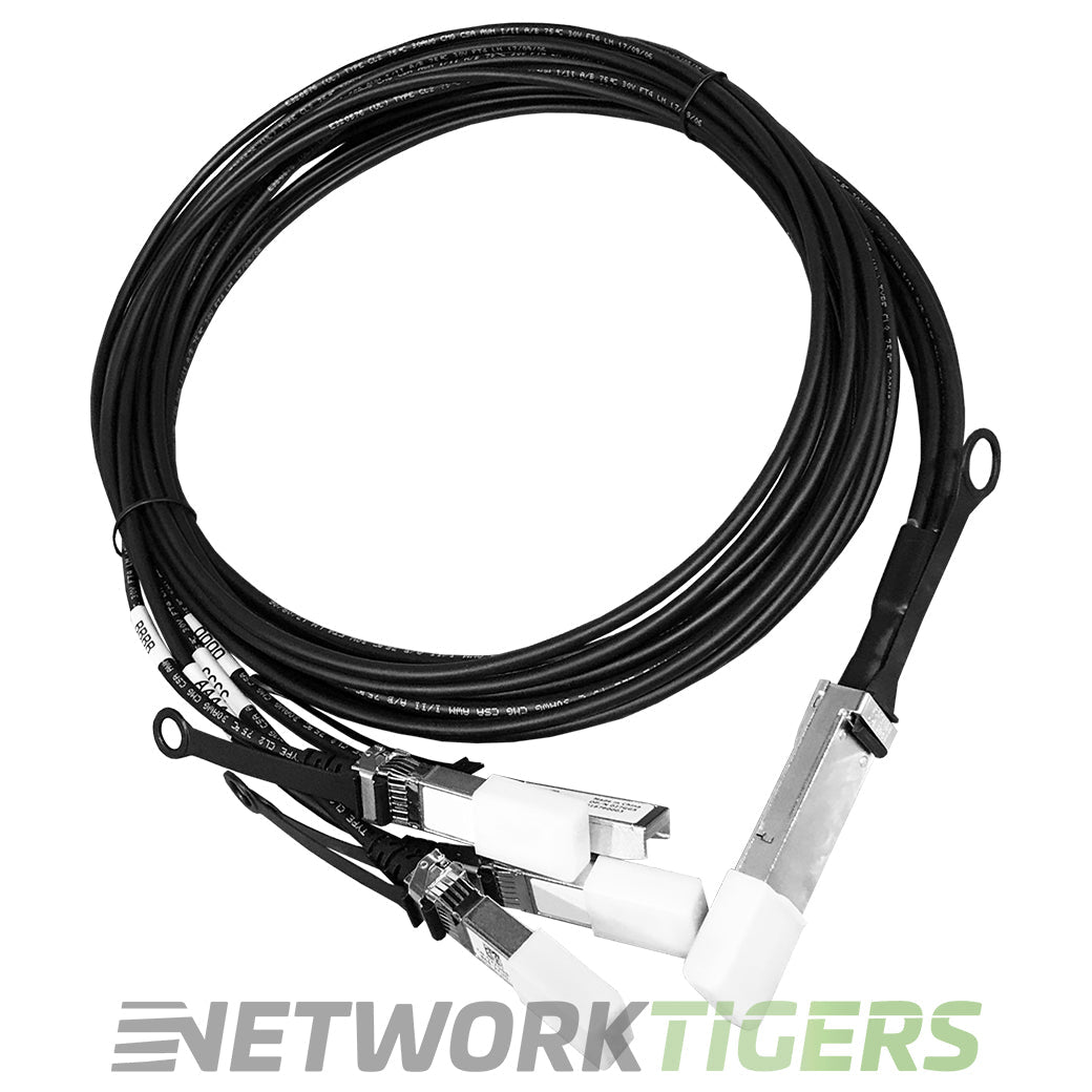 NEW Dell 470-AAXG 3m QSFP+ to 4x 10GB SFP+ NVP13 Direct Attach Breakout Cable
