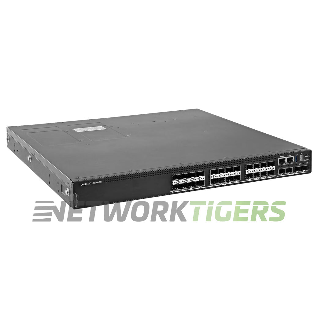 NEW Dell N3224F-ON EMC 24x 1GB SFP 4x 10GB SFP+ 2x QSFP28 F-B Air OS6 Switch