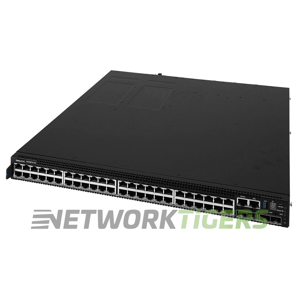 NEW Dell N3248TE-ON-RA 48x 1GB RJ45 4x 10GB SFP+ 2x QSFP28 B-F Air OS10 Switch
