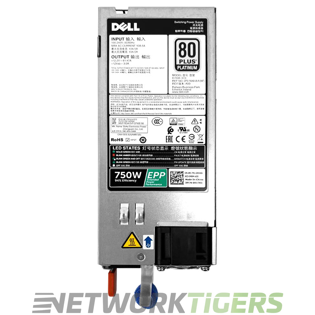 NEW Dell R17R1 750W AC Back-to-Front Airflow (Reverse) Switch Power Supply